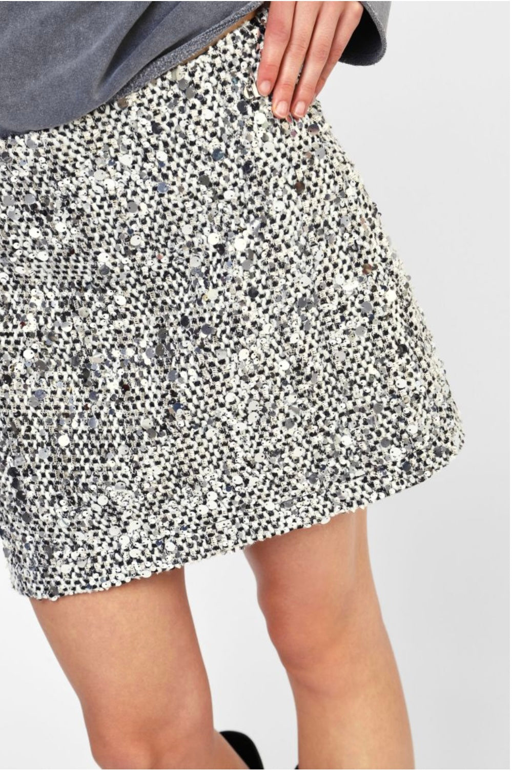 SPARKLE SKIRT - SILVER