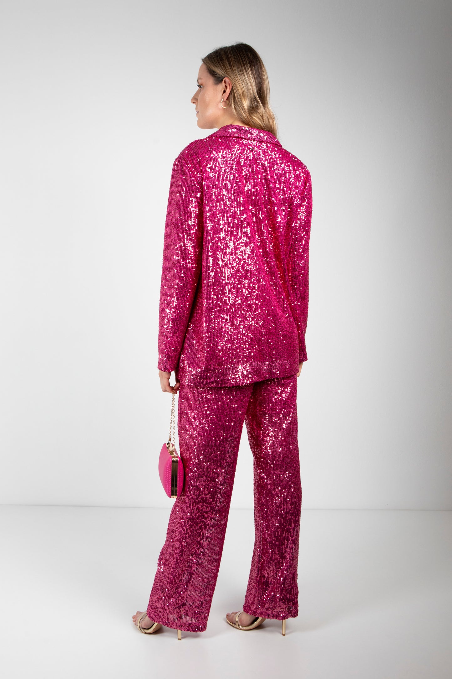 DIXIE Fuchsia Sequins Suit