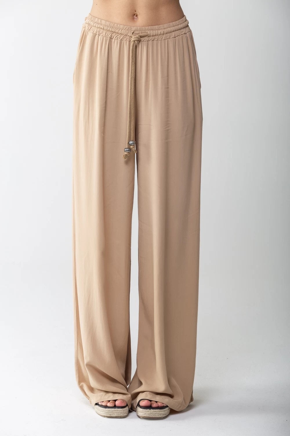 TWO WAY Wide Leg Trousers Beige