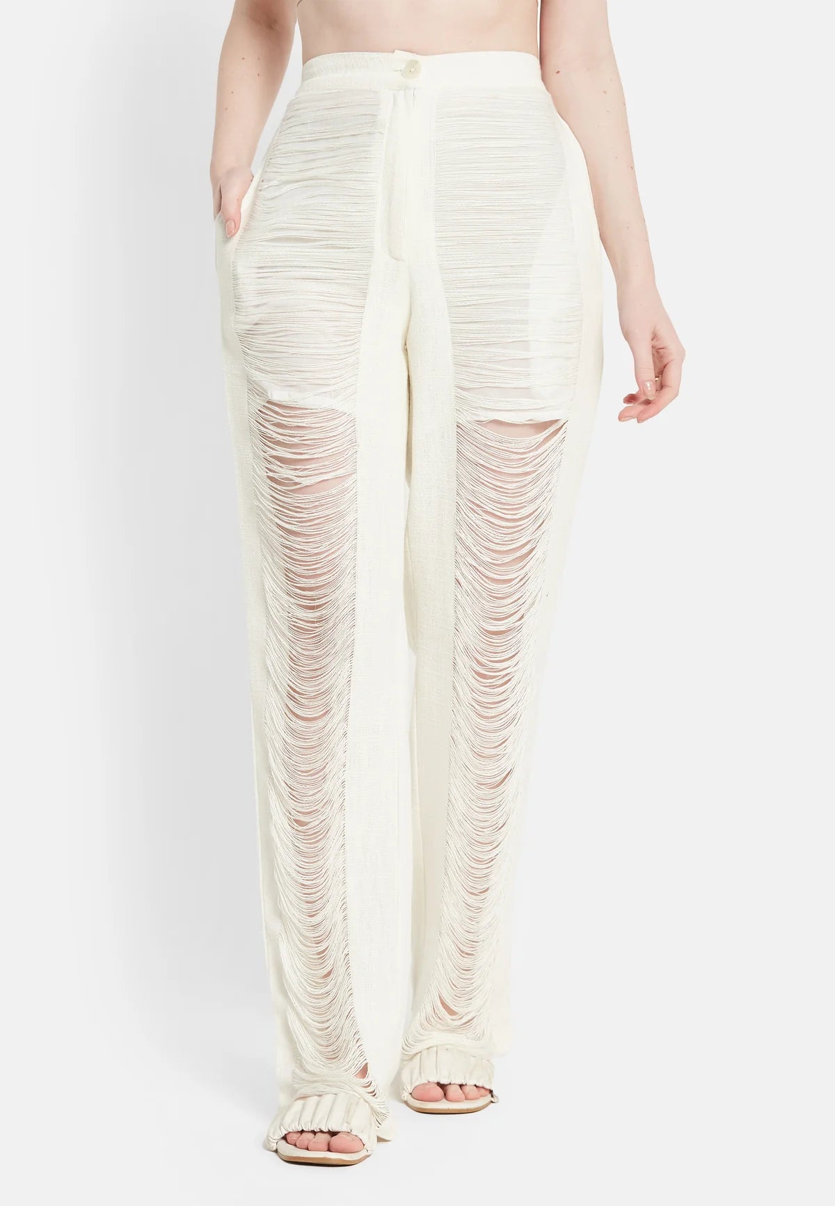 BE SUNSET Juno White Pants