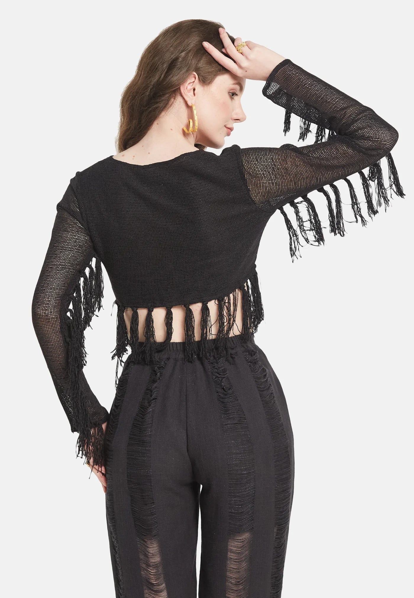 BE SUNSET Whimsy Black Top