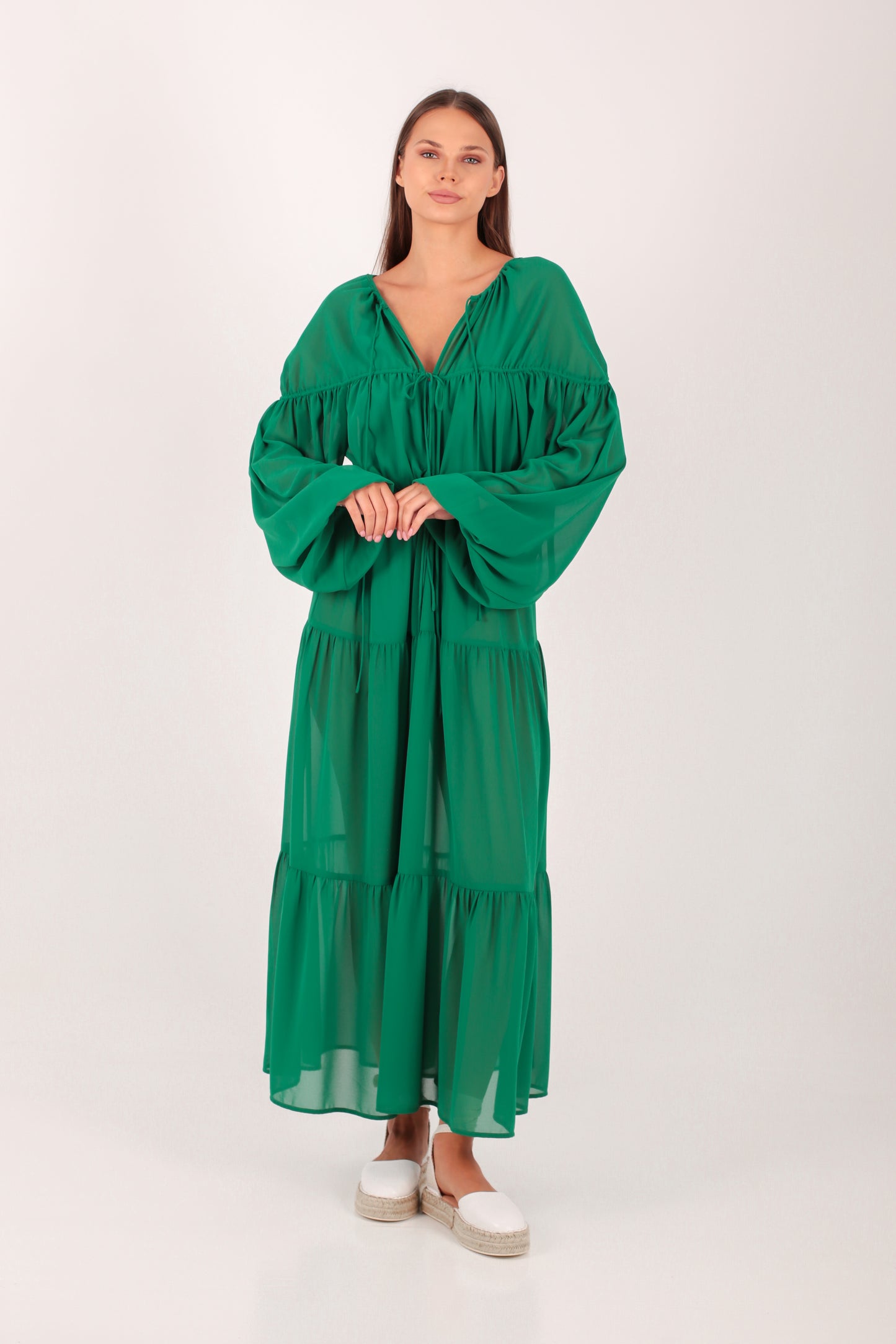 TROPICANA Alba Frill Maxi Dress