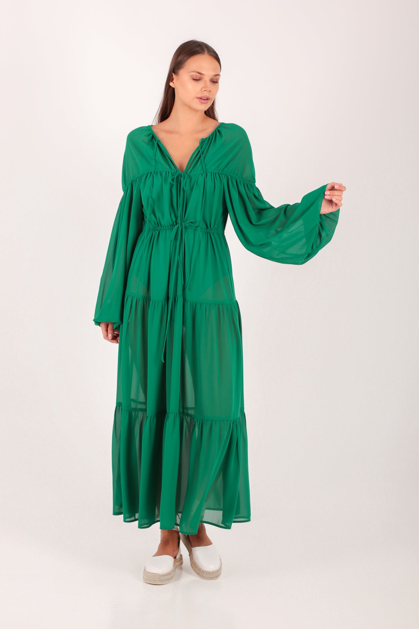 TROPICANA Alba Frill Maxi Dress