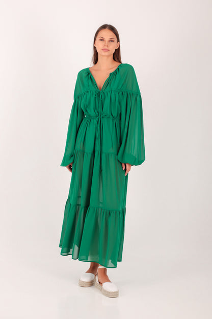 TROPICANA Alba Frill Maxi Dress