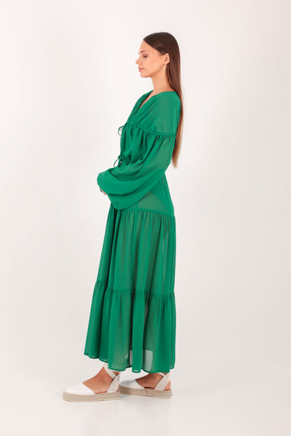 TROPICANA Alba Frill Maxi Dress