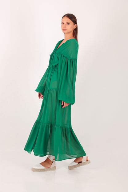 TROPICANA Alba Frill Maxi Dress