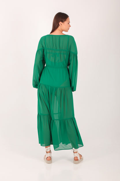 TROPICANA Alba Frill Maxi Dress