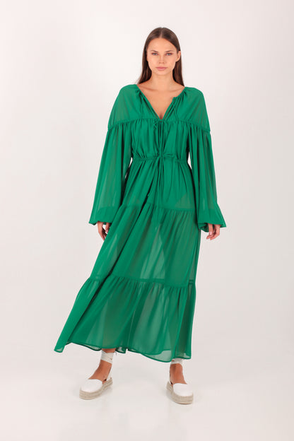 TROPICANA Alba Frill Maxi Dress