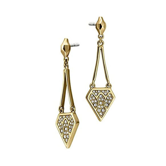 JUST CAVALLI Brass Gold Just Me Dangle Earrings