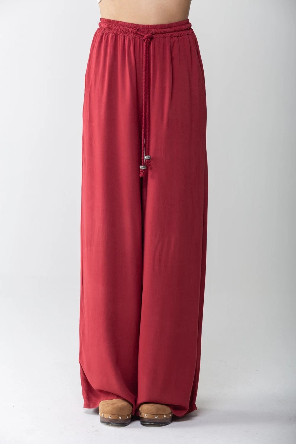 TWO WAY Wide Leg Trousers Red